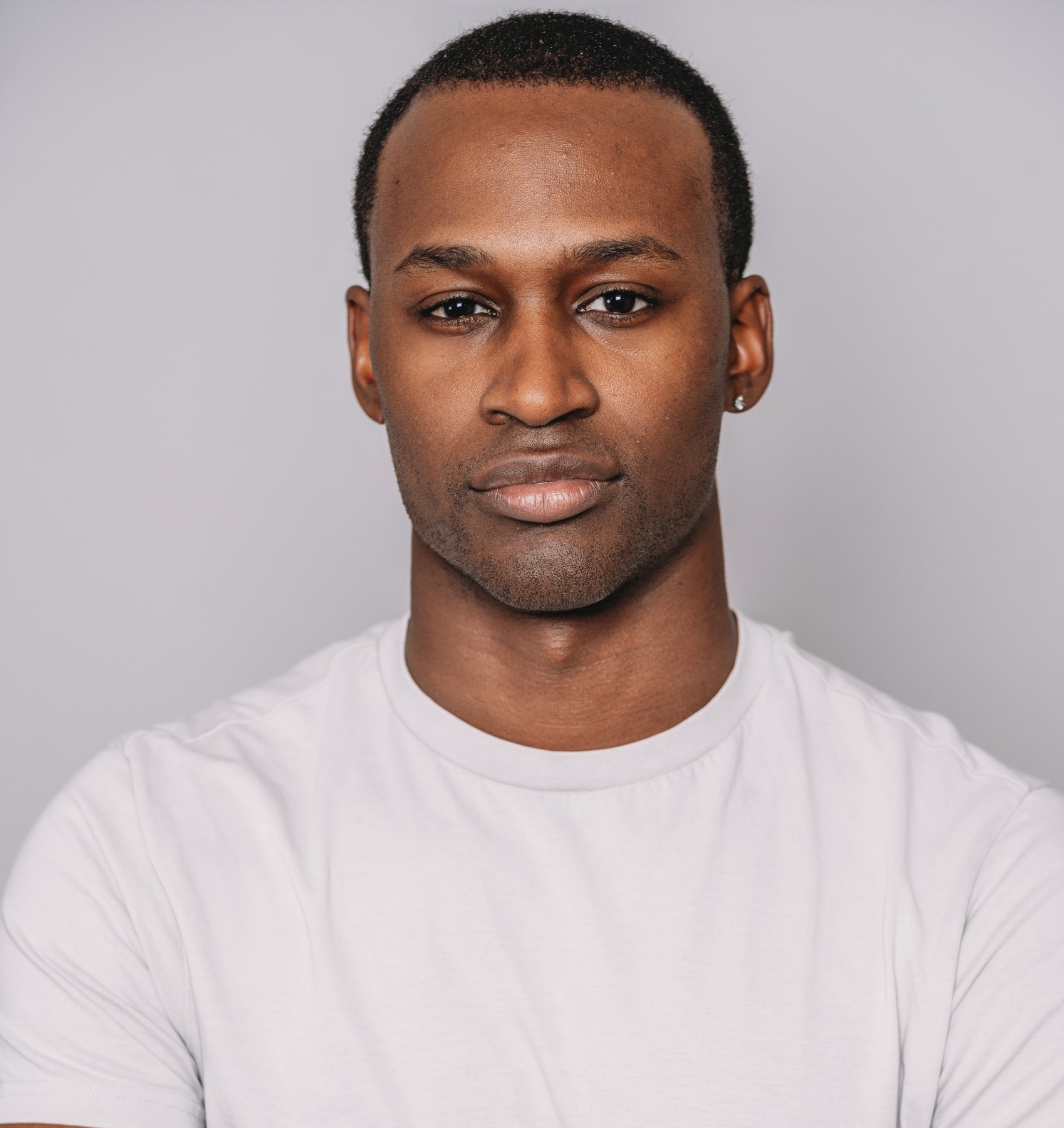 Clean studio headshot